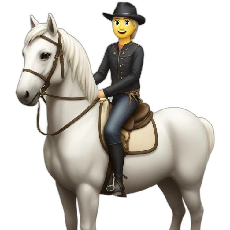 chat sur cheval emoji