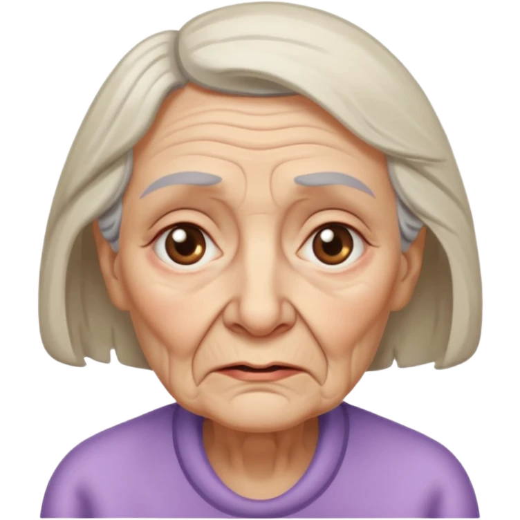 sleep deprived ugly old woman emoji