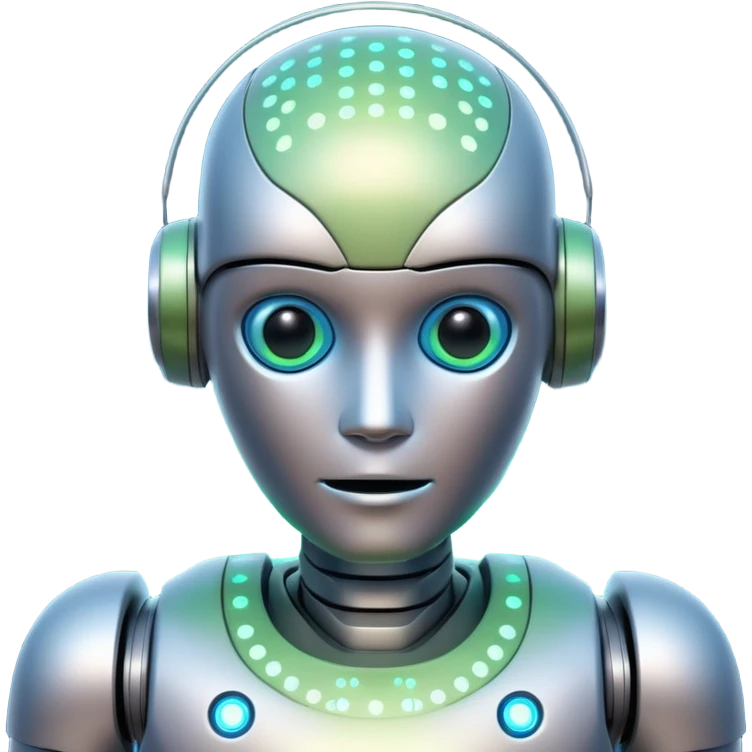 hallucinating robot emoji