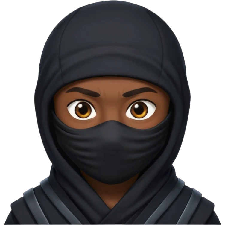 ninja hiding in the shadows, only eyes visible emoji