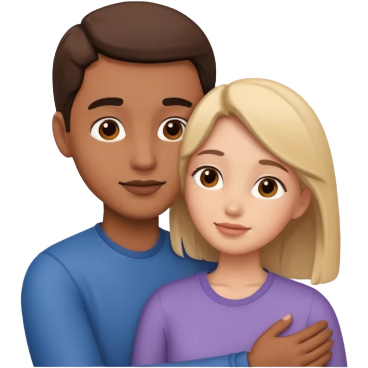 Intimate moment between lovers emoji