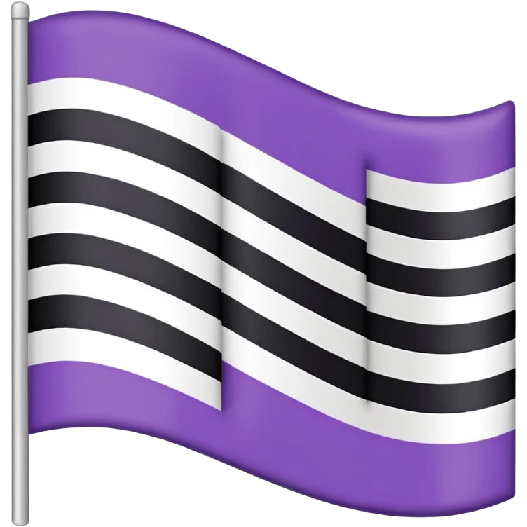 The asexual flag emoji
