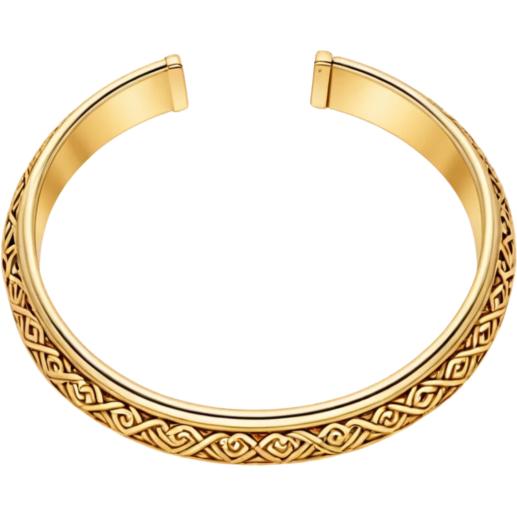 Neck traditional gold choker and gold bangel emoji