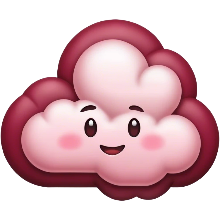 burgundy cloud emoji