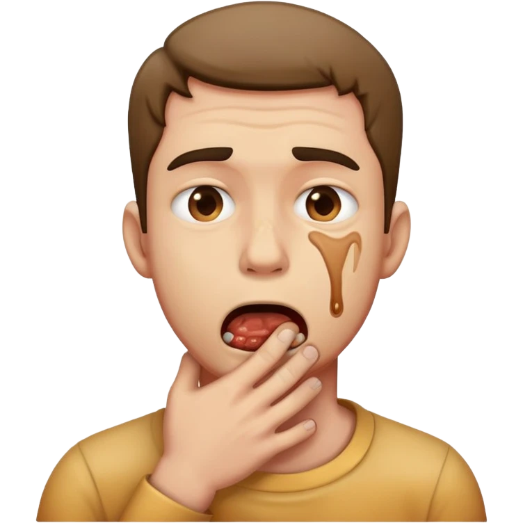 Man chocking himself emoji
