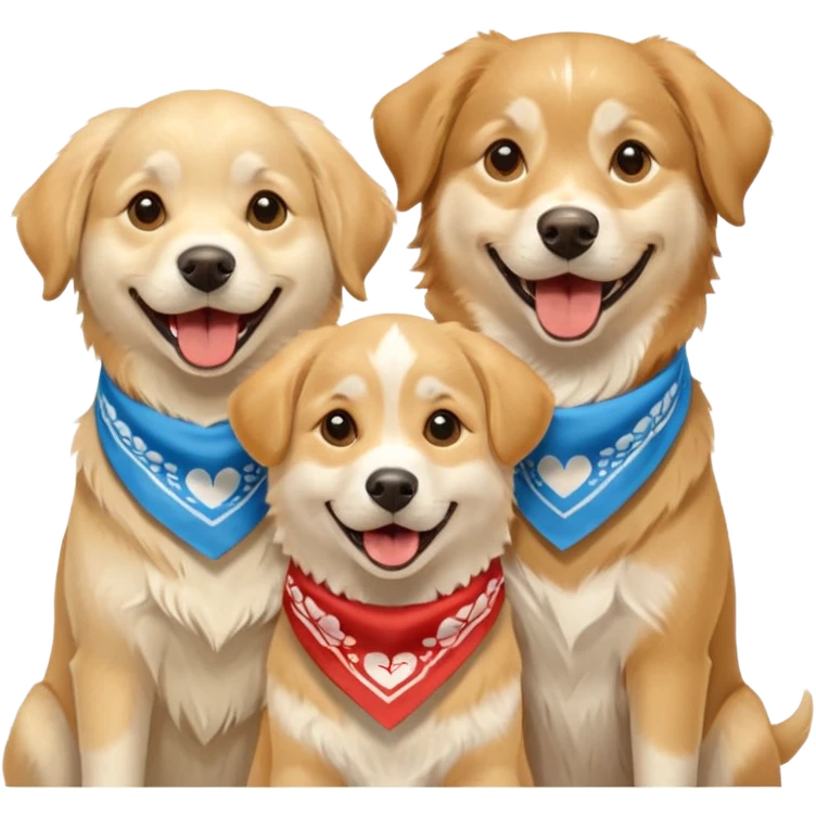 three dogs at the music festival emoji