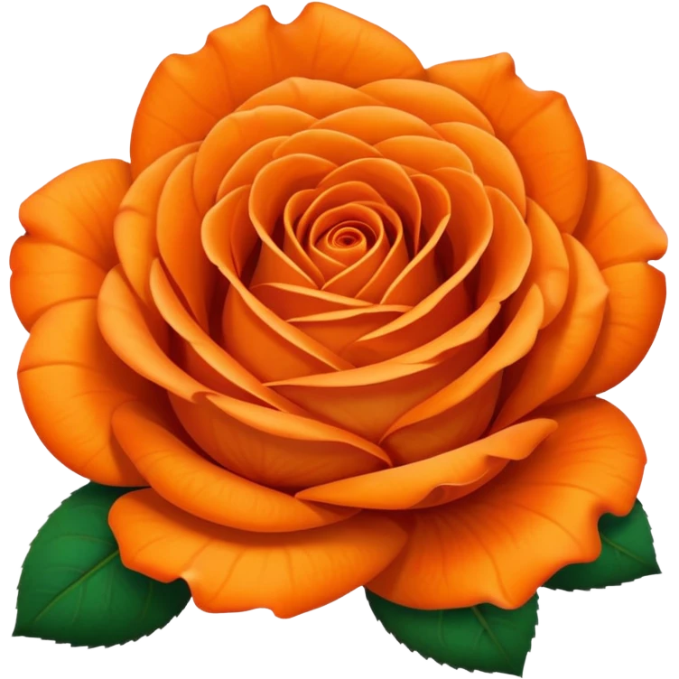 Orange rose emoji