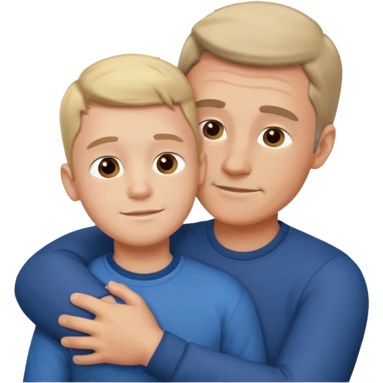 dad and boy hug emoji