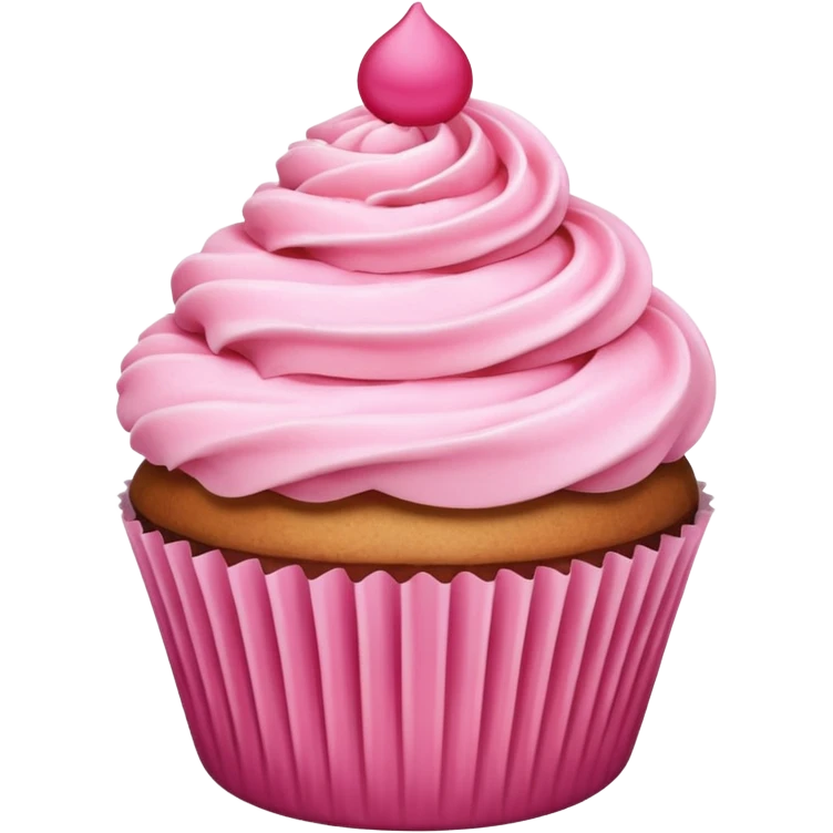 Cupcake with pink icing emoji