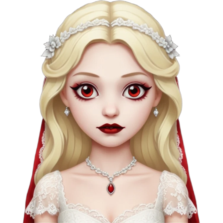 blonde vampire bride emoji