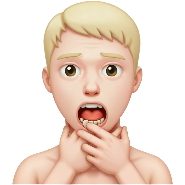 person choking themselves emoji