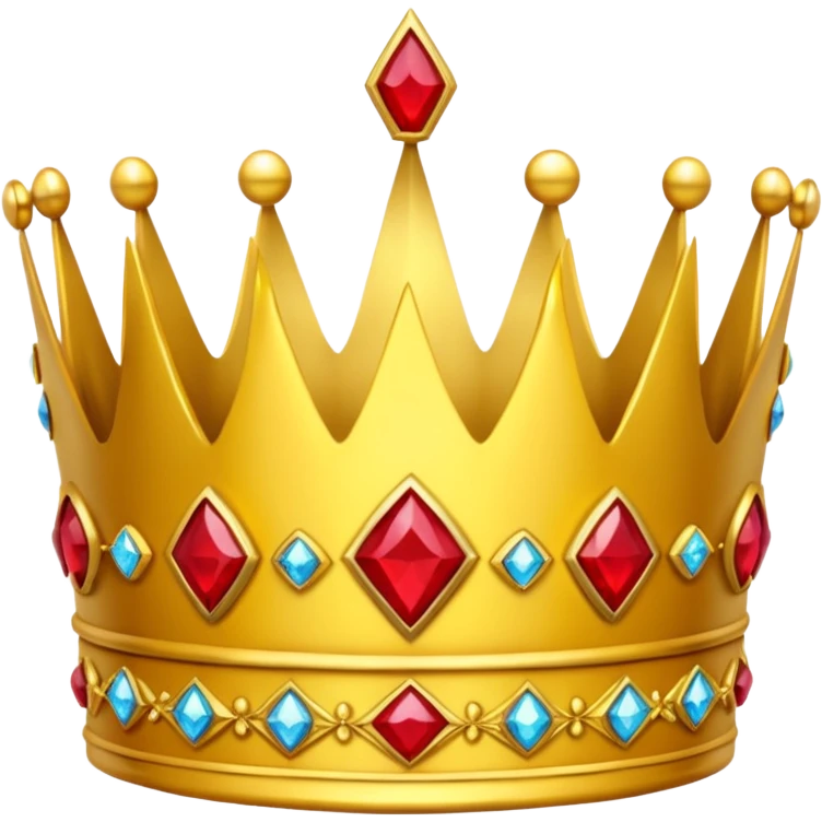 yellow crown with only red gems only lot red gems emoji