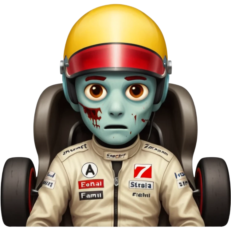 zombie formula 1 racer emoji
