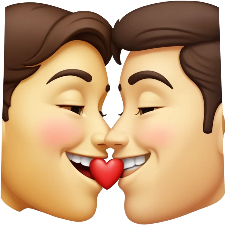 Kissing ass emoji