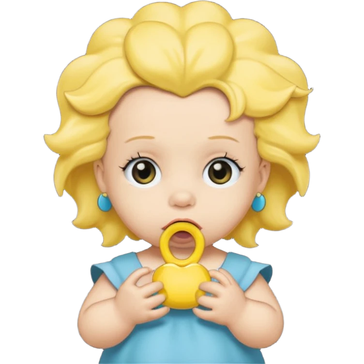 dark yellow baby, maggie simpson. emoji