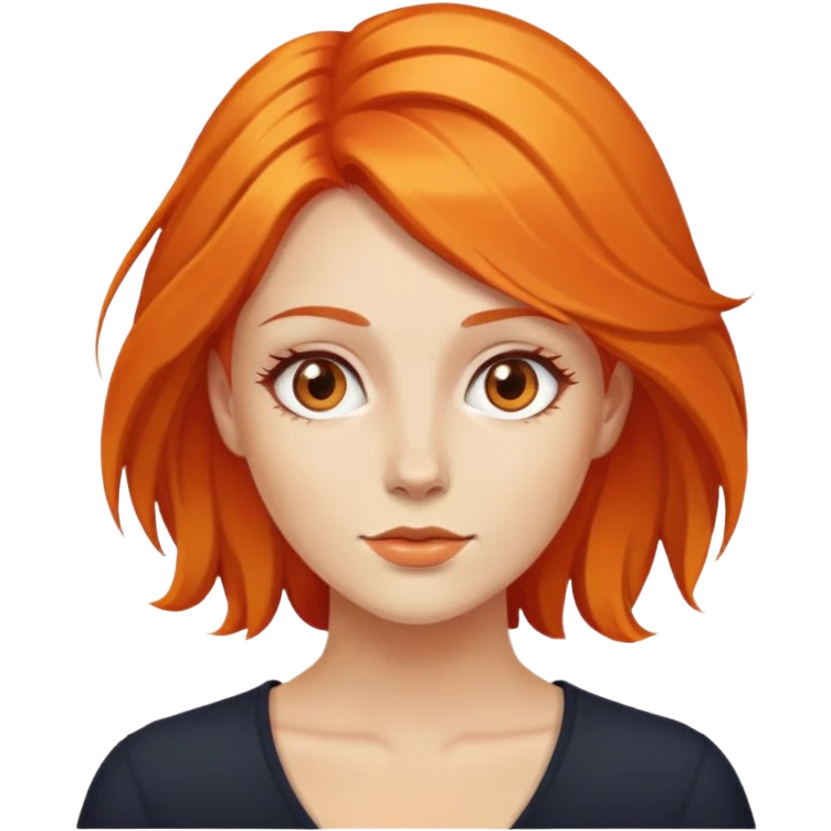 Orange hair women emoji