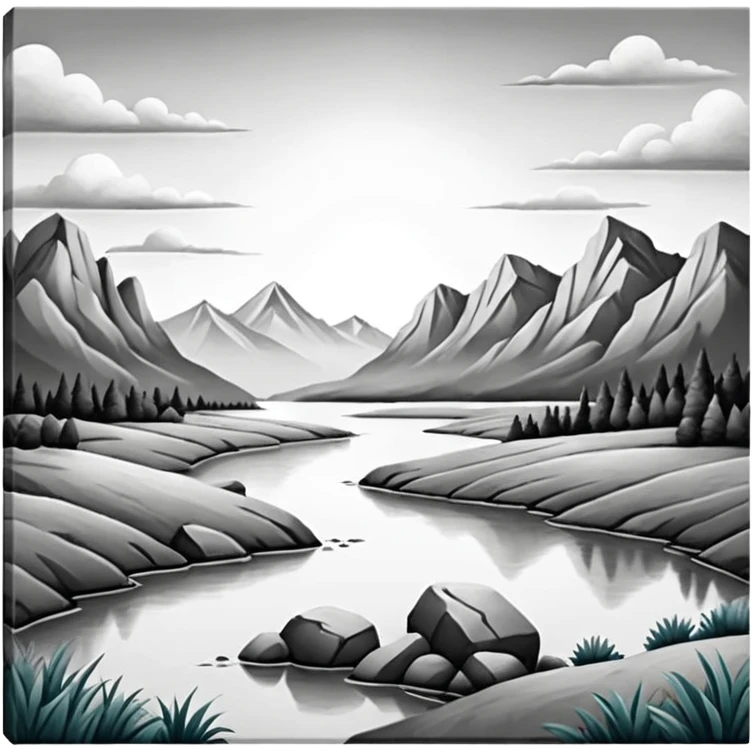 Canvas with pencil sketch emoji