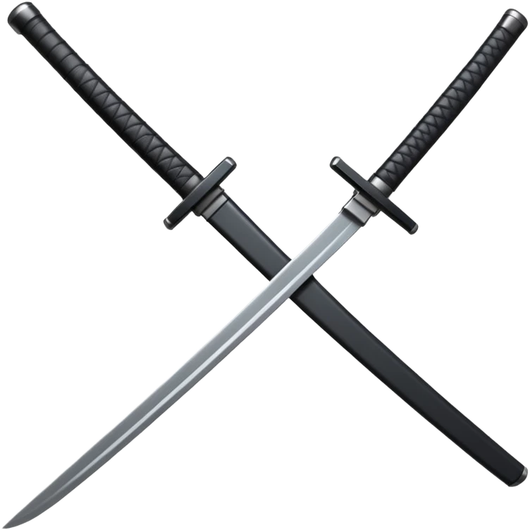 single black katana emoji