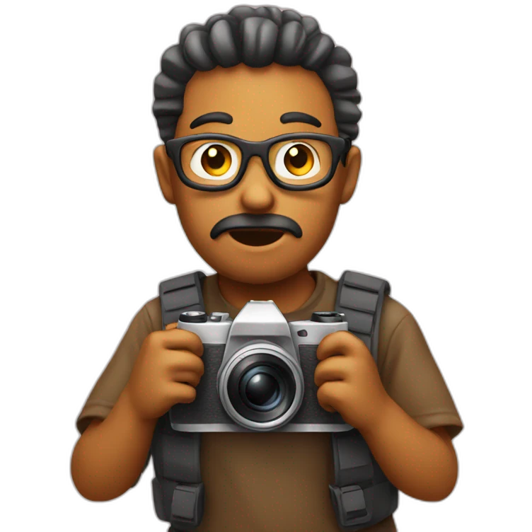 thinking emoji with camera emoji