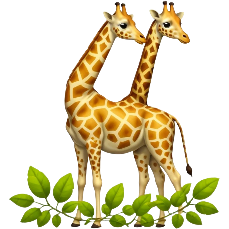 giraffe eating leaves emoji