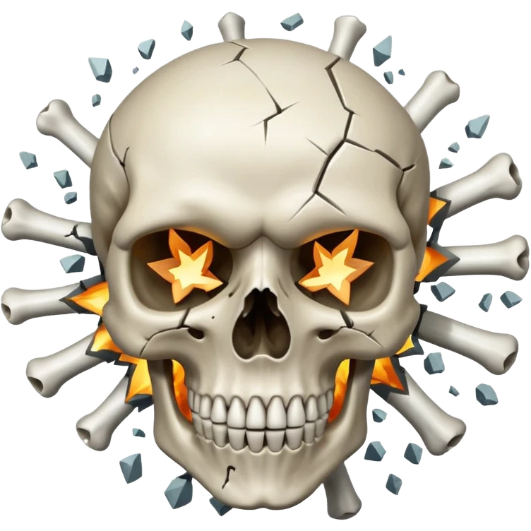 Skull with head explode emoji