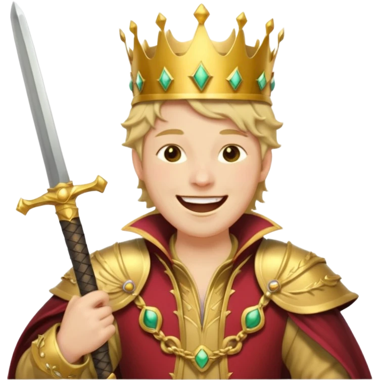🤣+🗡️👑🧥 emoji