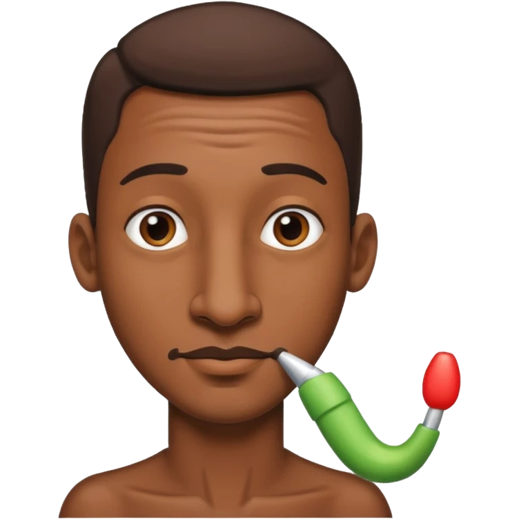 gay black man with long nose emoji