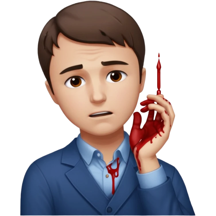 charlie kirk holding his neck with his right hand in pain and add blood  emoji