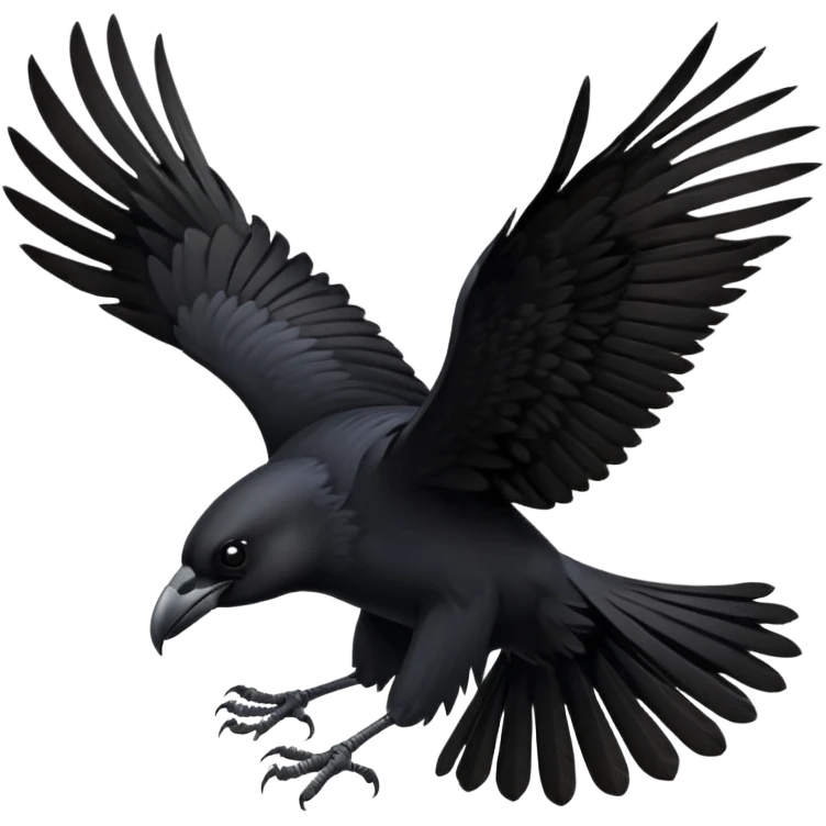 flying crow emoji