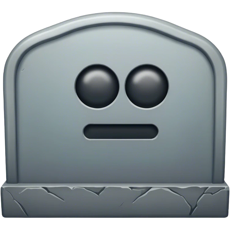 Tombstone that says butthole emoji