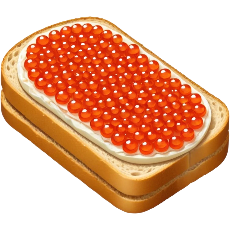red caviar on a bread emoji