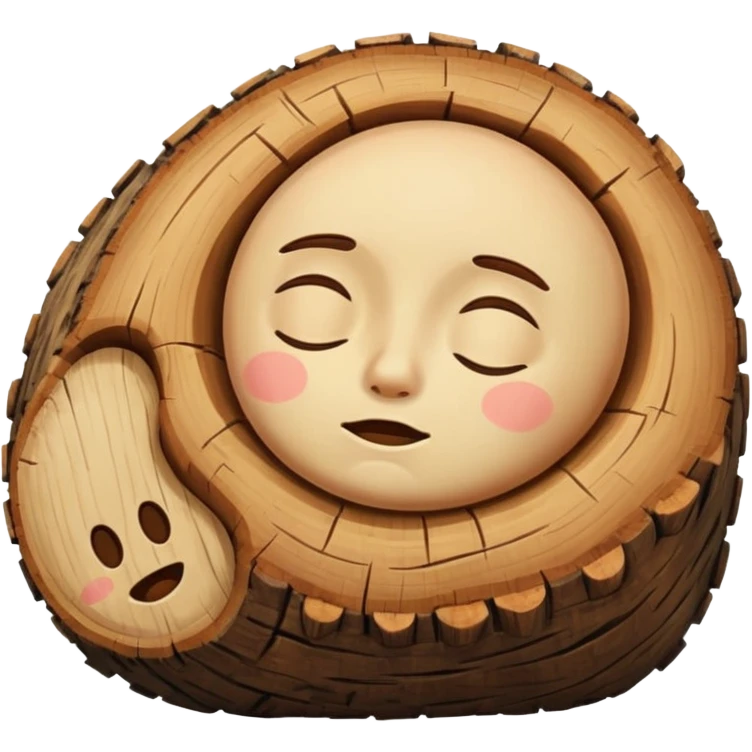 log with sleeping face emoji