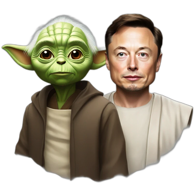 Elon musk and yoda emoji
