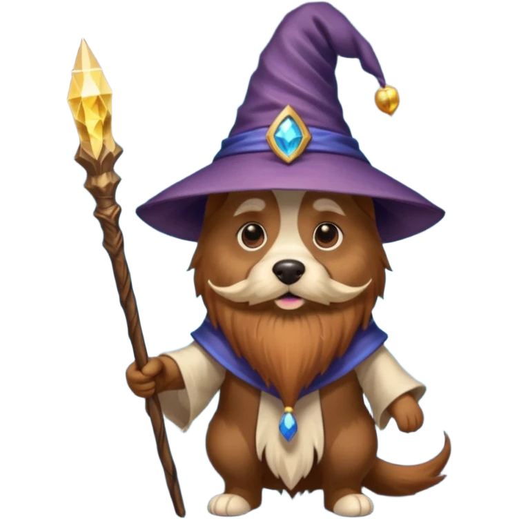 Dog wizard emoji