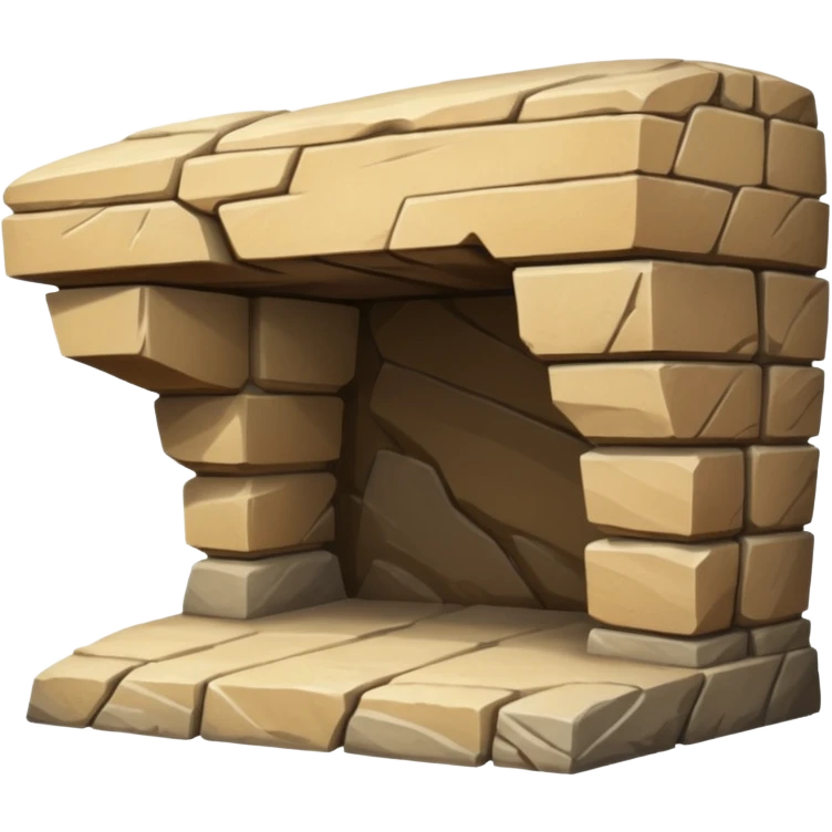 rock overhang , shelter. emoji