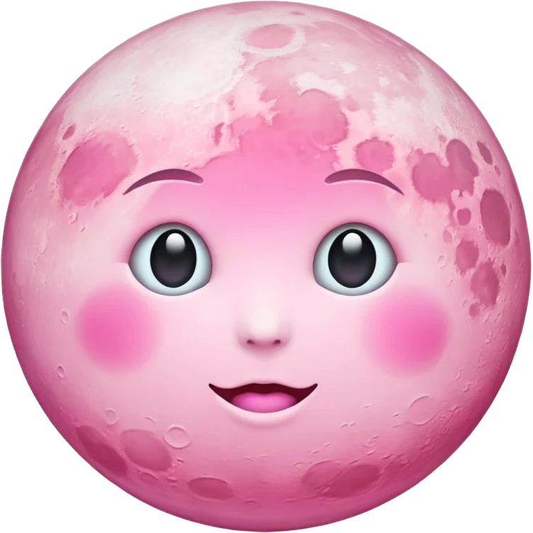 Pink moon emoji
