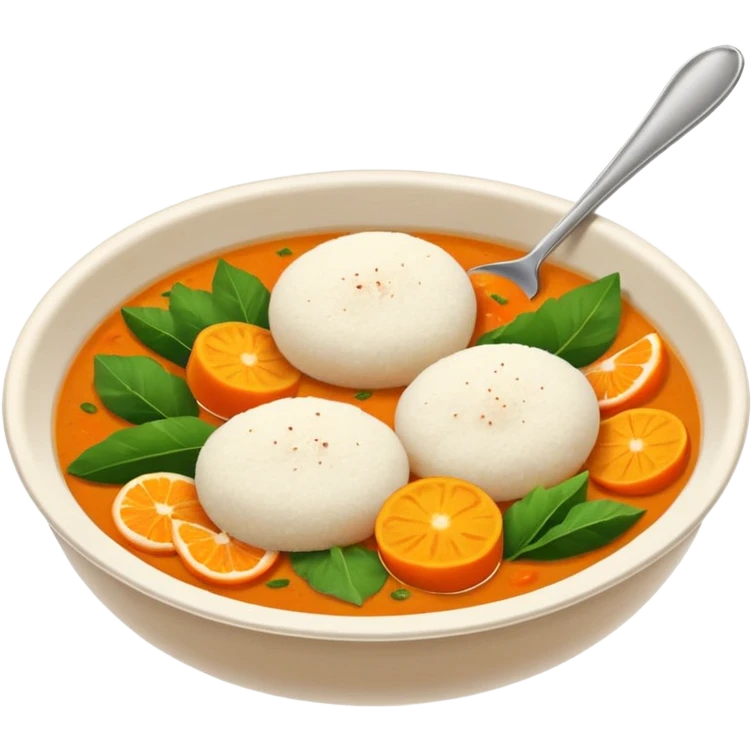 Idli and sambar emoji
