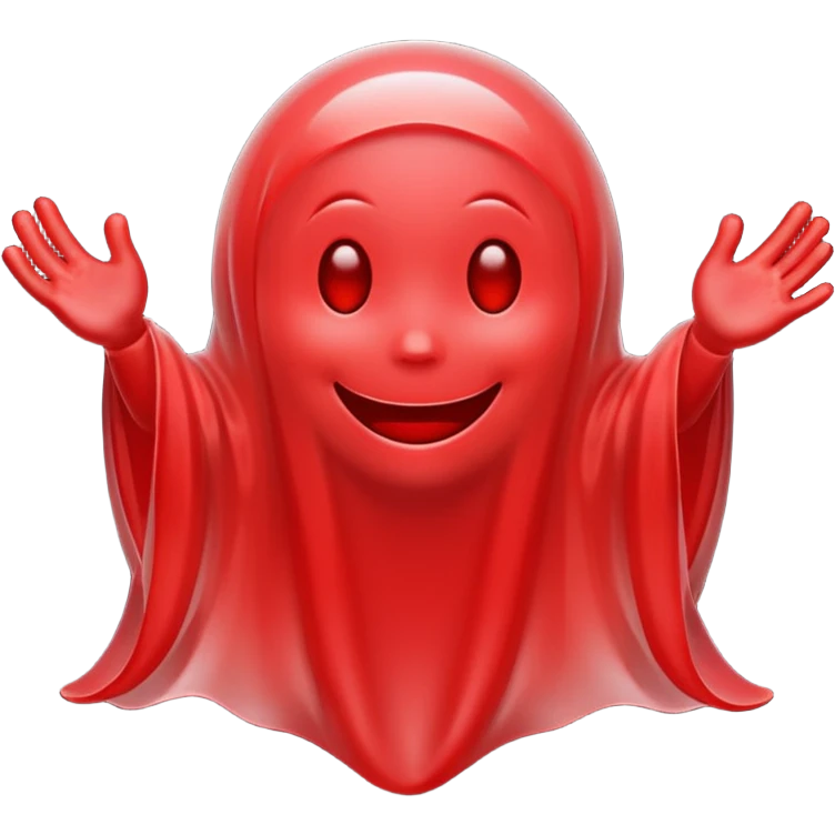 smiling red ghost emoji