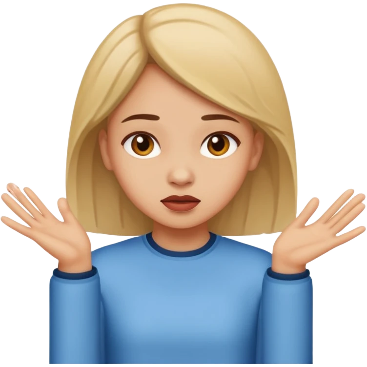 Girl stop emoji