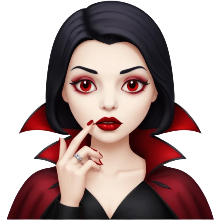 vampire shushing everyone  emoji