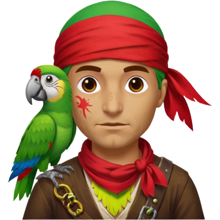 pirate and parrot emoji