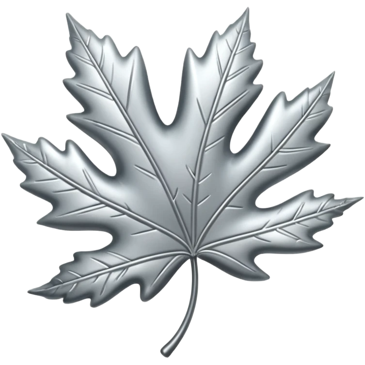 Falling 2 leaves made of silver 🍃 emoji