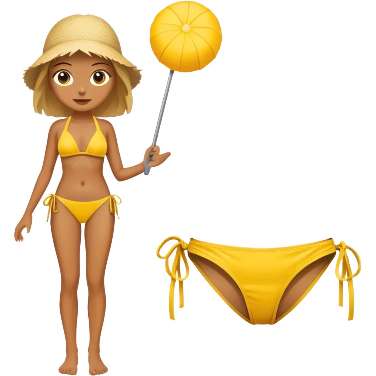 Yellow bikini emoji