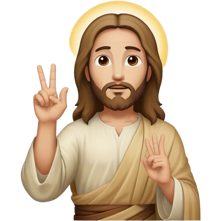 Jesus throwing up hand signs  emoji