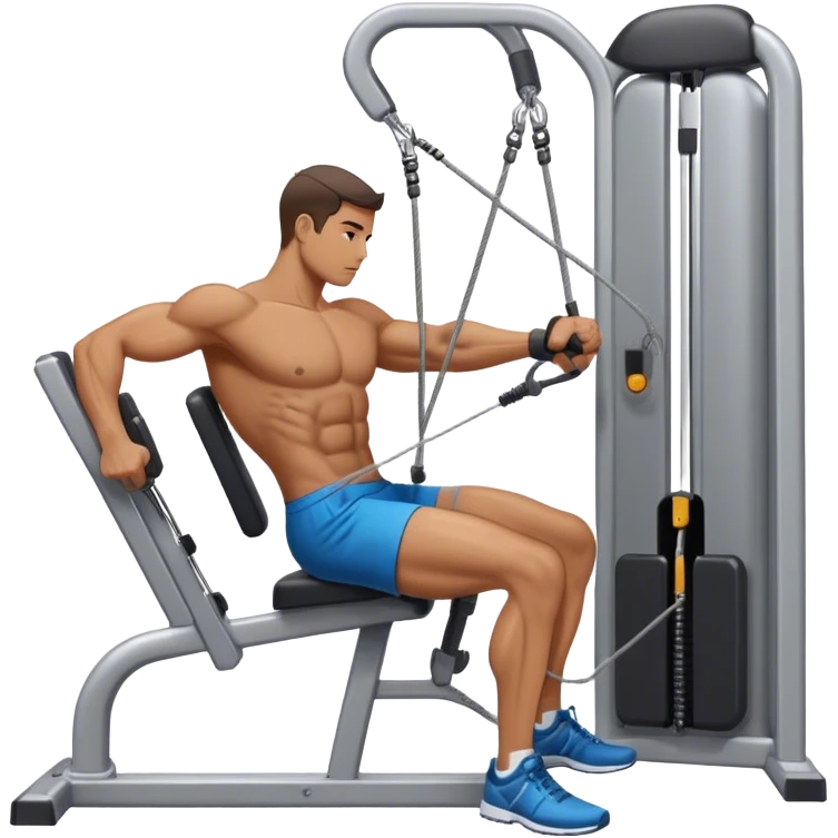 side-view man cable-machine tricep-pushdown emoji
