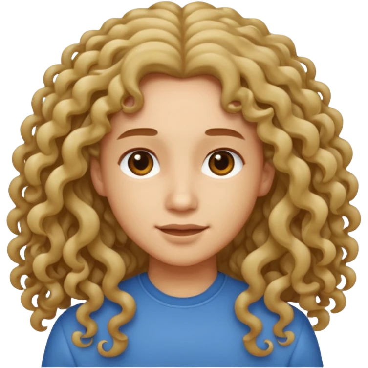 Long curly hair lightskin  emoji