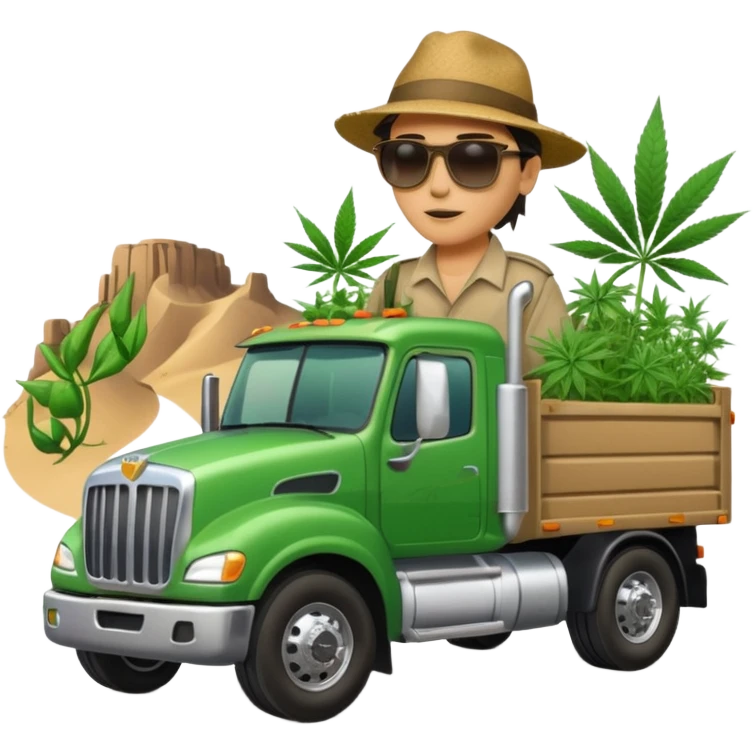 weed destiny semi truck emoji