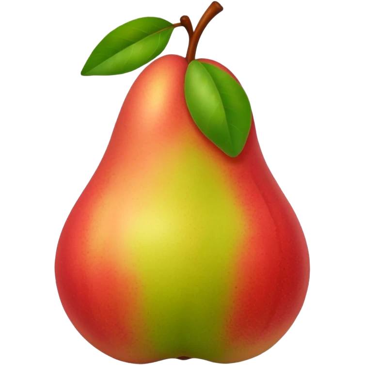pear with red blush  emoji