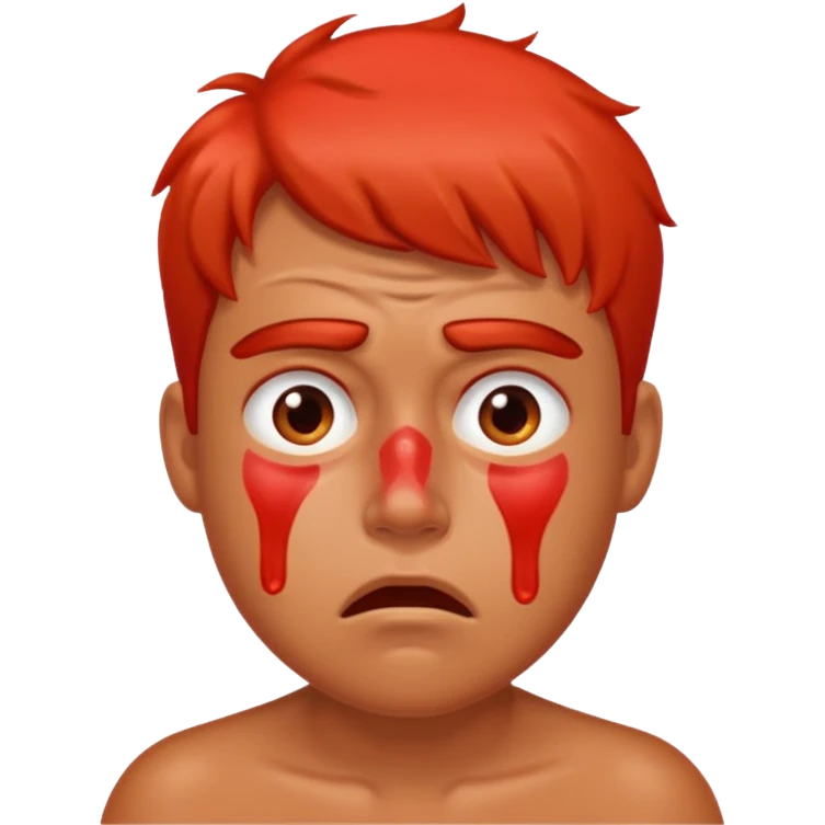 Flustered hot emoji
