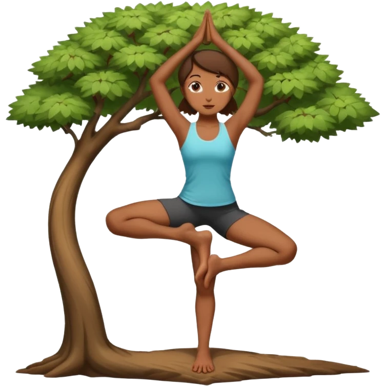 tree yoga poses Girl emoji